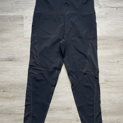 Offline By Aerie  Leggings Goals 7/8 High Rise XL Black Sheer Panels